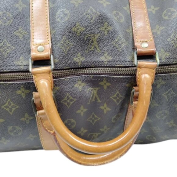 009380BU (S6) Louis Vuitton Travel Bag Keepall 60 Brown Monogram - Picture 2 of 9